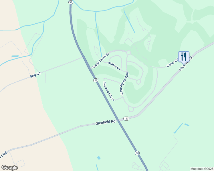 map of restaurants, bars, coffee shops, grocery stores, and more near 77 Pinewood Cove in Snow Hill