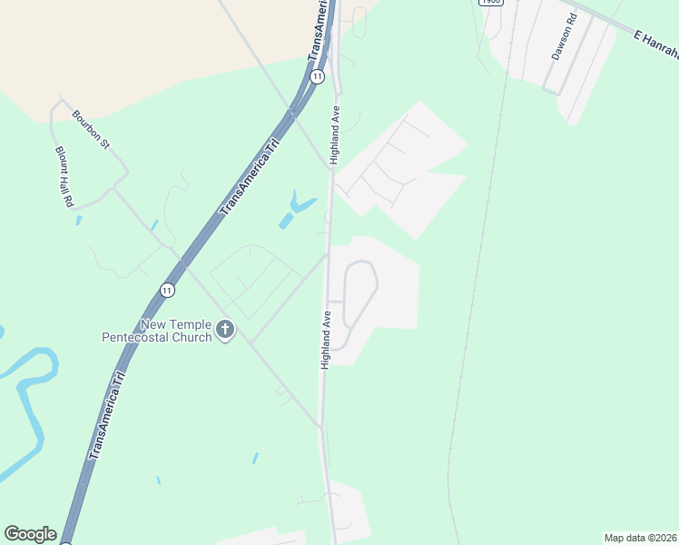 map of restaurants, bars, coffee shops, grocery stores, and more near Highland Ave in Grifton