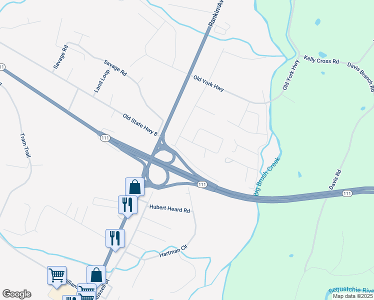 map of restaurants, bars, coffee shops, grocery stores, and more near 295 Harmon Drive in Dunlap