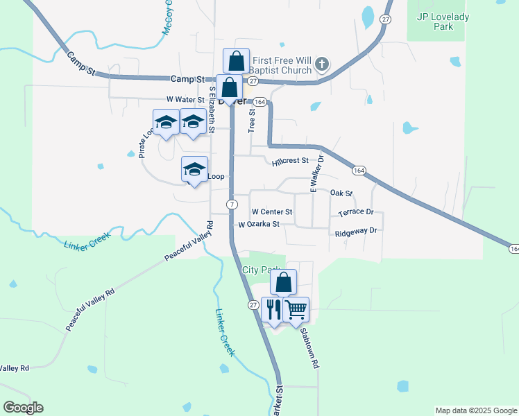 map of restaurants, bars, coffee shops, grocery stores, and more near 109 West Meadow Lane in Dover