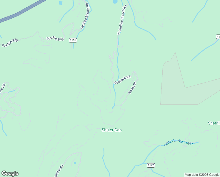 map of restaurants, bars, coffee shops, grocery stores, and more near 600 Baines Mountain Road in Bryson City