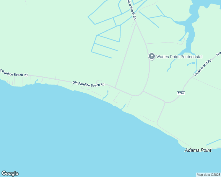 map of restaurants, bars, coffee shops, grocery stores, and more near Old Pamlico Beach Road West in Beaufort County