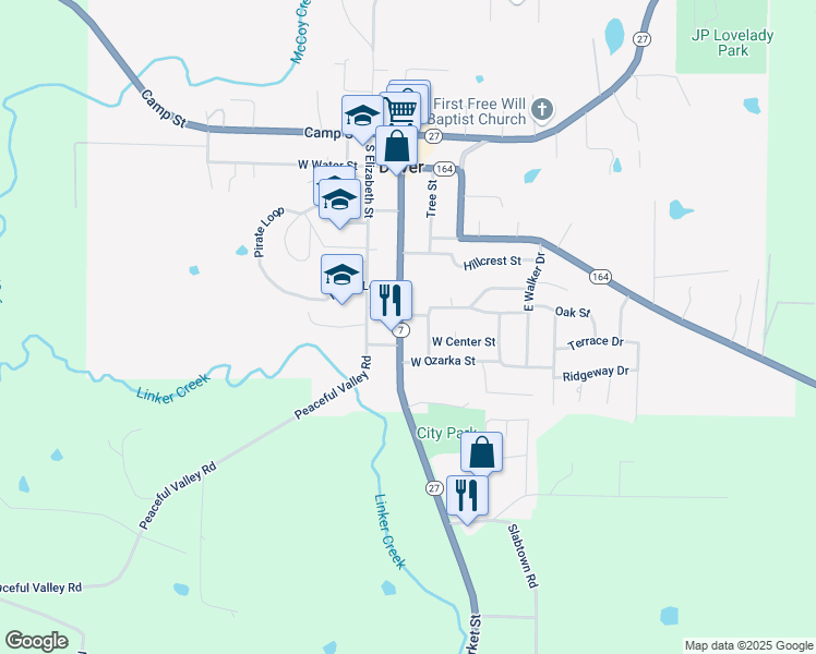 map of restaurants, bars, coffee shops, grocery stores, and more near 9344 Market Street in Dover