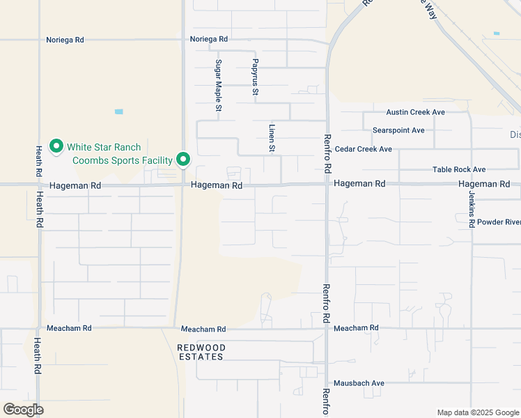 map of restaurants, bars, coffee shops, grocery stores, and more near 4054 Meadow Lake Drive in Bakersfield