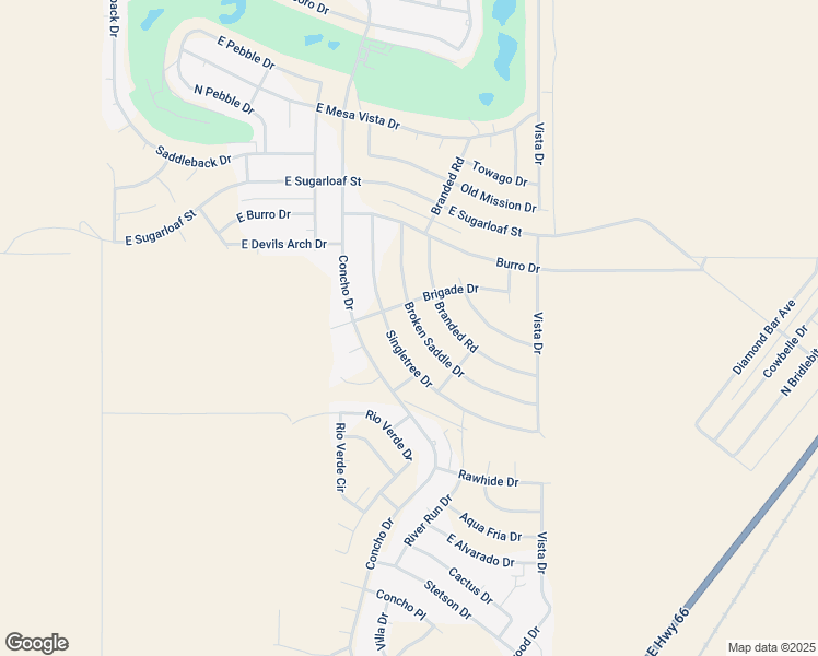 map of restaurants, bars, coffee shops, grocery stores, and more near 9414 Broken Saddle Drive in Kingman