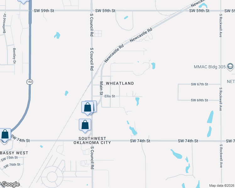 map of restaurants, bars, coffee shops, grocery stores, and more near 6930 Morava Avenue in Oklahoma City