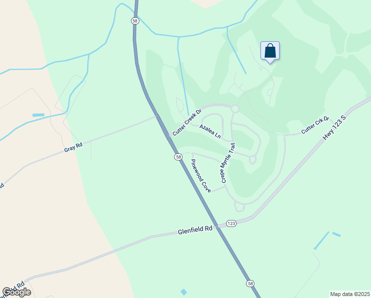 map of restaurants, bars, coffee shops, grocery stores, and more near 200 Pine Tree Point in Hookerton