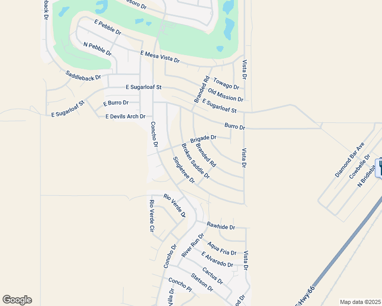 map of restaurants, bars, coffee shops, grocery stores, and more near 9414 Broken Saddle Drive in Kingman