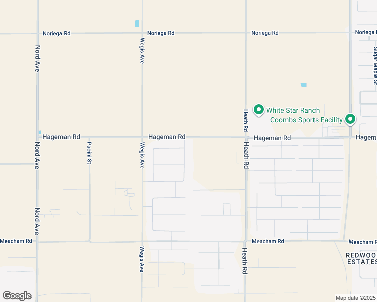 map of restaurants, bars, coffee shops, grocery stores, and more near 4104 Wood Castle Way in Bakersfield