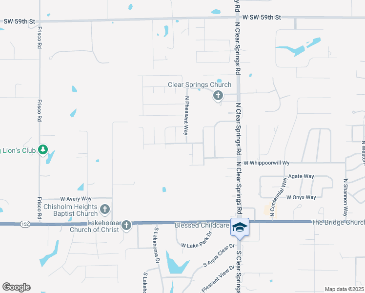 map of restaurants, bars, coffee shops, grocery stores, and more near 1934 West Black Powder Way in Mustang