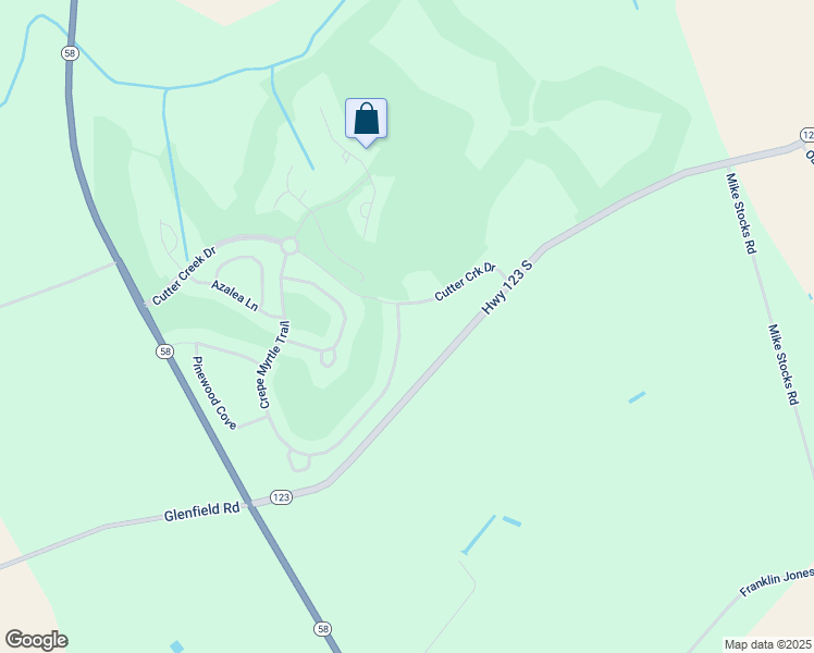 map of restaurants, bars, coffee shops, grocery stores, and more near 922 Crepe Myrtle Trail in Hookerton