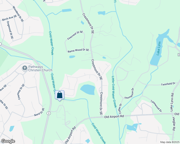 map of restaurants, bars, coffee shops, grocery stores, and more near 1140 Tangle Ridge Drive Southeast in Concord