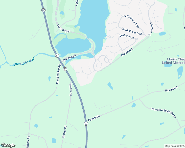 map of restaurants, bars, coffee shops, grocery stores, and more near 7002 Pine Road in Sanford