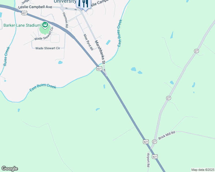 map of restaurants, bars, coffee shops, grocery stores, and more near 5840 U.S. 421 in Lillington