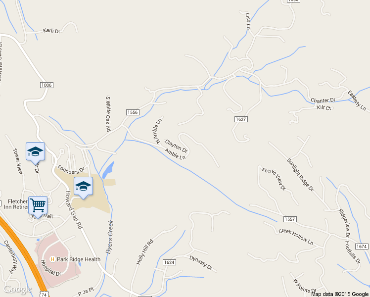 map of restaurants, bars, coffee shops, grocery stores, and more near 137 Amble Lane in Fletcher