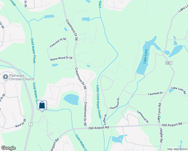 map of restaurants, bars, coffee shops, grocery stores, and more near 2436 Red Tip Drive Southeast in Concord