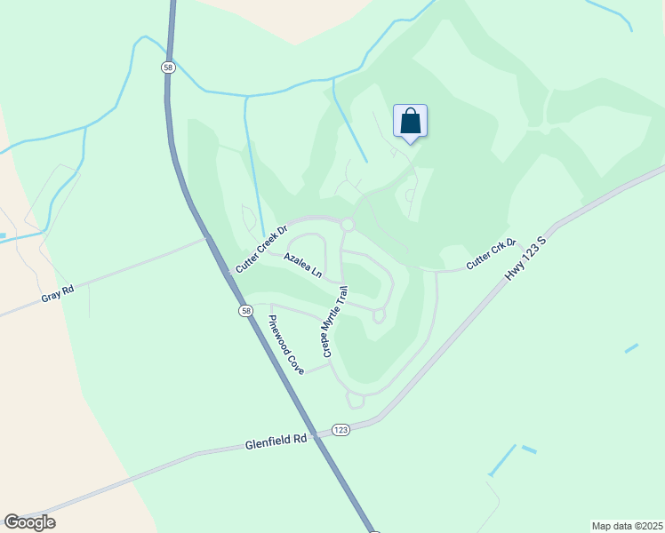 map of restaurants, bars, coffee shops, grocery stores, and more near 223 River Birch Court in Hookerton