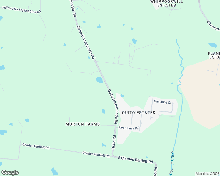 map of restaurants, bars, coffee shops, grocery stores, and more near 5648 Quito-Drummonds Road in Millington