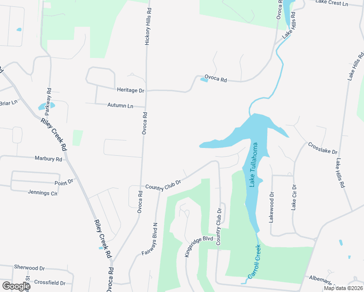 map of restaurants, bars, coffee shops, grocery stores, and more near 2000-2098 Country Club Drive in Tullahoma