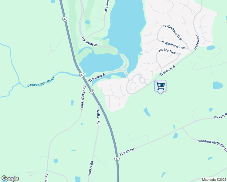 map of restaurants, bars, coffee shops, grocery stores, and more near 7054 Maple Circle in Sanford