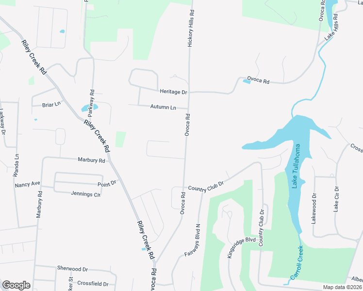 map of restaurants, bars, coffee shops, grocery stores, and more near 2219 Ovoca Road in Tullahoma