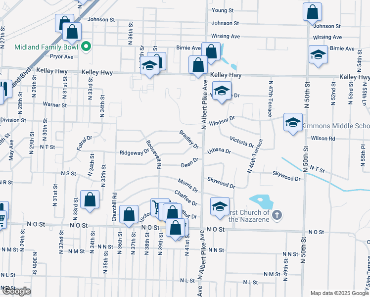 map of restaurants, bars, coffee shops, grocery stores, and more near 4110 Marshall Drive in Fort Smith