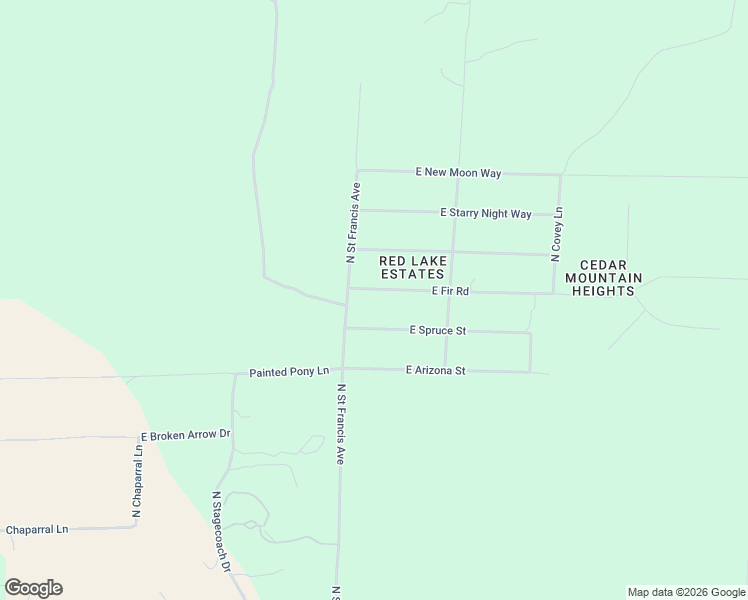 map of restaurants, bars, coffee shops, grocery stores, and more near 2068 East Fir Road in Williams