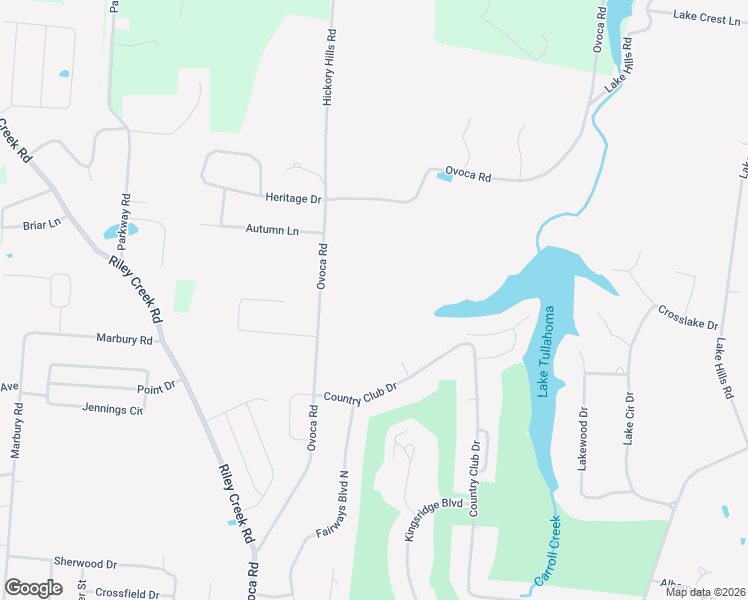 map of restaurants, bars, coffee shops, grocery stores, and more near 2228 Ovoca Road in Tullahoma