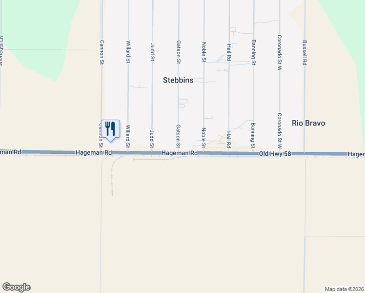 map of restaurants, bars, coffee shops, grocery stores, and more near 4242 Gatson Street in Bakersfield