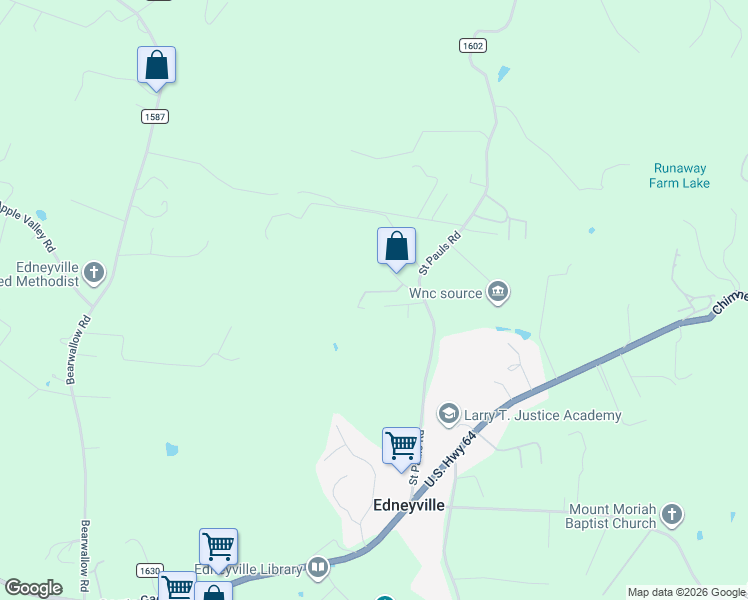 map of restaurants, bars, coffee shops, grocery stores, and more near 7 Lanier Lane in Hendersonville