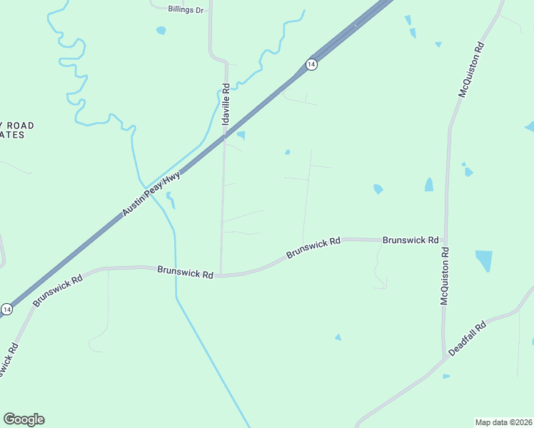 map of restaurants, bars, coffee shops, grocery stores, and more near 9936 Idaville Road in Atoka
