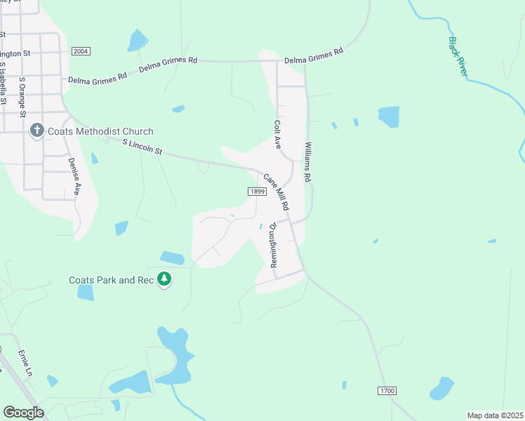 map of restaurants, bars, coffee shops, grocery stores, and more near 135 Park Lane in Coats