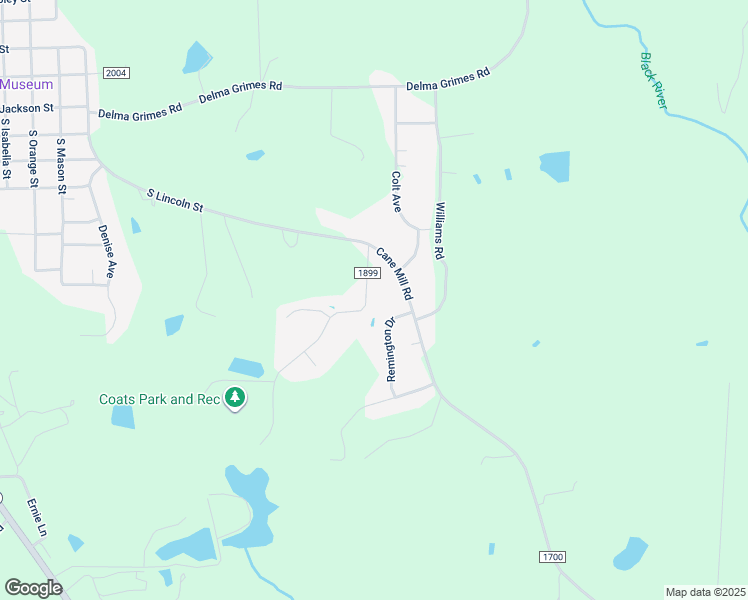 map of restaurants, bars, coffee shops, grocery stores, and more near 135 Park Lane in Coats