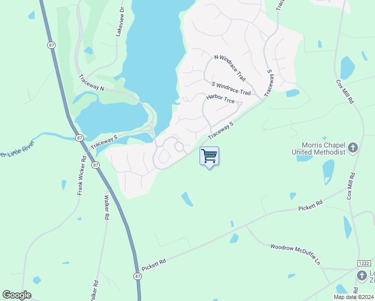 map of restaurants, bars, coffee shops, grocery stores, and more near 841 Eagles Nest Drive in Sanford
