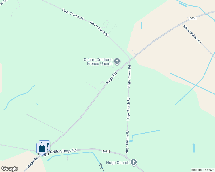 map of restaurants, bars, coffee shops, grocery stores, and more near Hugo Road in Lenoir County