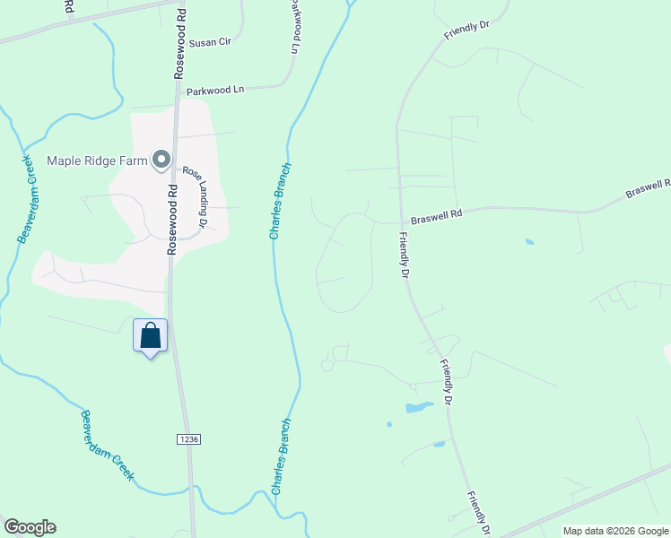 map of restaurants, bars, coffee shops, grocery stores, and more near 1001 Braswell Road in Goldsboro