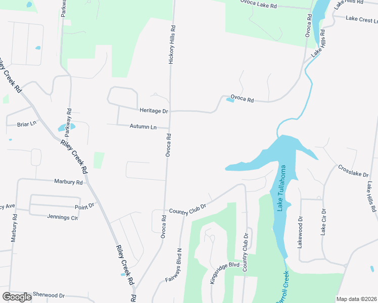 map of restaurants, bars, coffee shops, grocery stores, and more near 2228 Ovoca Road in Tullahoma