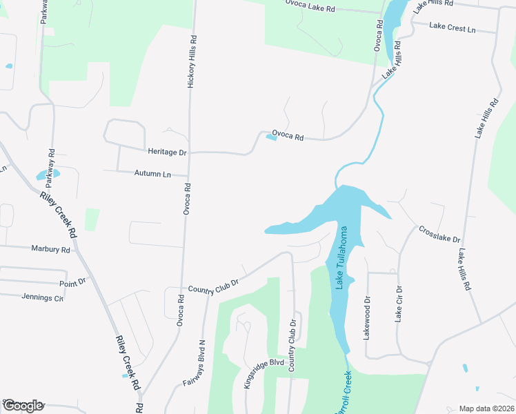 map of restaurants, bars, coffee shops, grocery stores, and more near 2310 Ovoca Road in Tullahoma