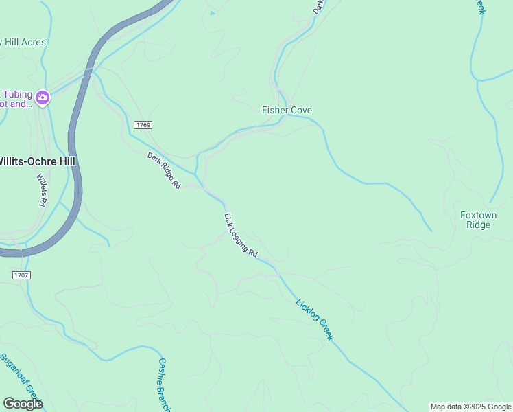 map of restaurants, bars, coffee shops, grocery stores, and more near 145 Lick Log Rd in Sylva