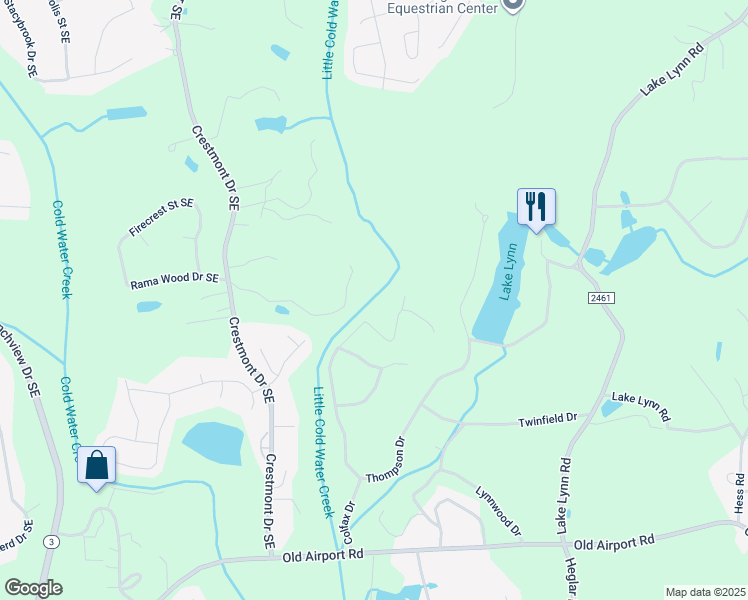 map of restaurants, bars, coffee shops, grocery stores, and more near 1160 Thompson Drive in Concord