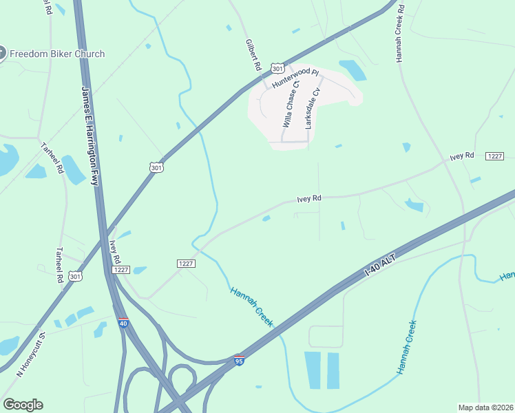 map of restaurants, bars, coffee shops, grocery stores, and more near 968 Ivey Road in Benson