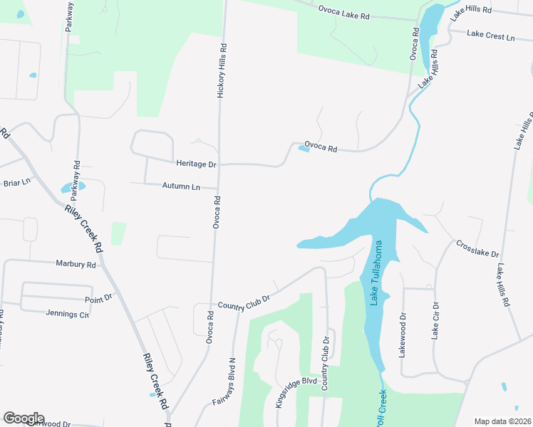 map of restaurants, bars, coffee shops, grocery stores, and more near 2228 Ovoca Road in Tullahoma