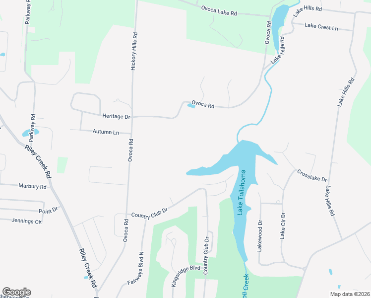 map of restaurants, bars, coffee shops, grocery stores, and more near 2310 Ovoca Road in Tullahoma