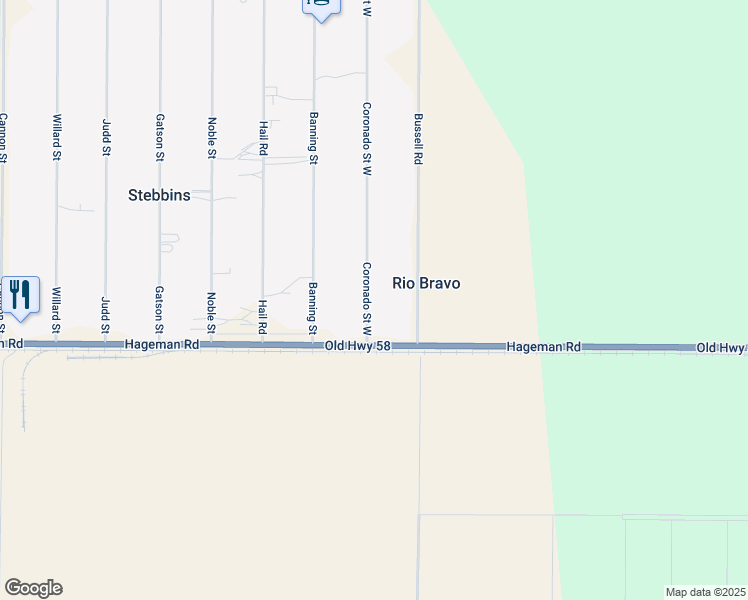 map of restaurants, bars, coffee shops, grocery stores, and more near 4346 Coronado Street West in Bakersfield