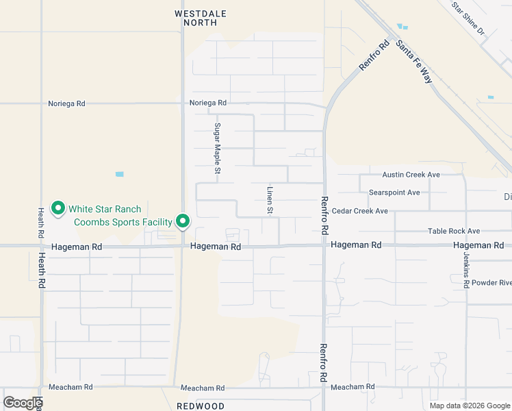 map of restaurants, bars, coffee shops, grocery stores, and more near 14847 Citrus Tree Court in Bakersfield