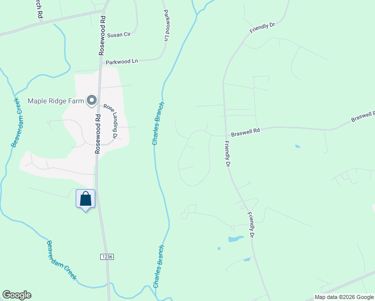 map of restaurants, bars, coffee shops, grocery stores, and more near 1001 Braswell Road in Goldsboro