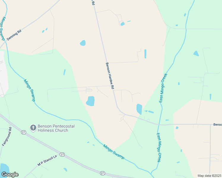 map of restaurants, bars, coffee shops, grocery stores, and more near 1355 Benson Hardee Road in Benson