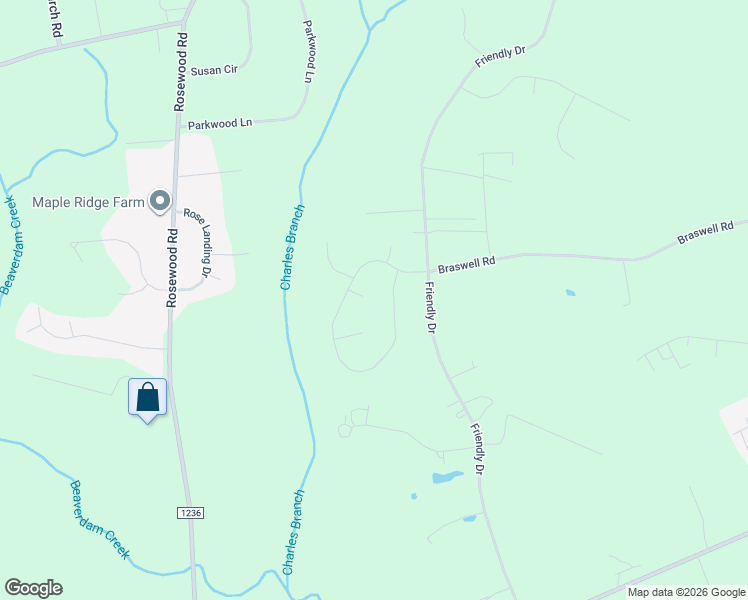 map of restaurants, bars, coffee shops, grocery stores, and more near 105 Tenderfoot Circle in Goldsboro
