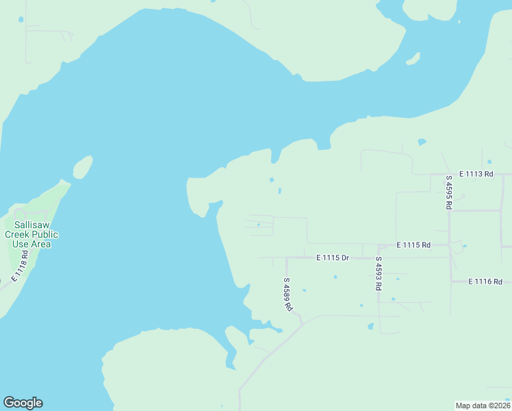 map of restaurants, bars, coffee shops, grocery stores, and more near 458943 East 1115 Road in Sallisaw