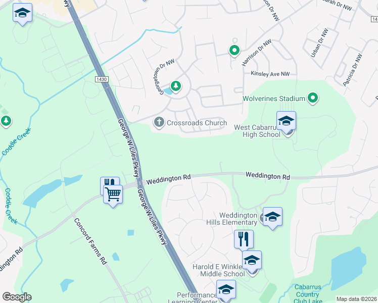 map of restaurants, bars, coffee shops, grocery stores, and more near in Concord
